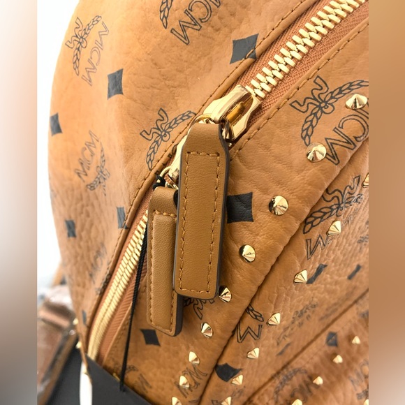 MCM Backpack Cognac Size M ⭐️ New with tags - Picture 5 of 12